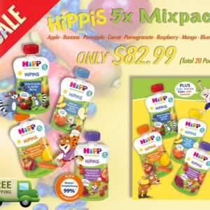 HIPP SQUEEZE POUCH MIX PACK FRUIT FROM 1 YEAR (4 x 100 g)